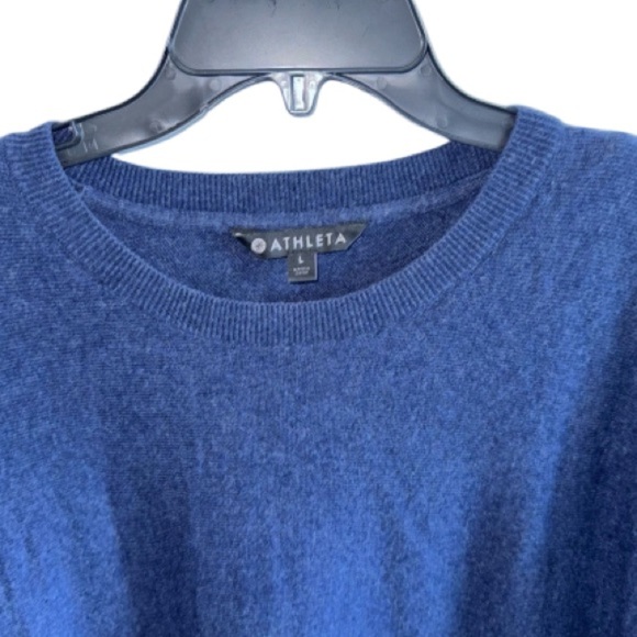 Athleta WOOL CASHMERE STARGAZER PULLOVER NAVY Sz Large - Picture 10 of 12